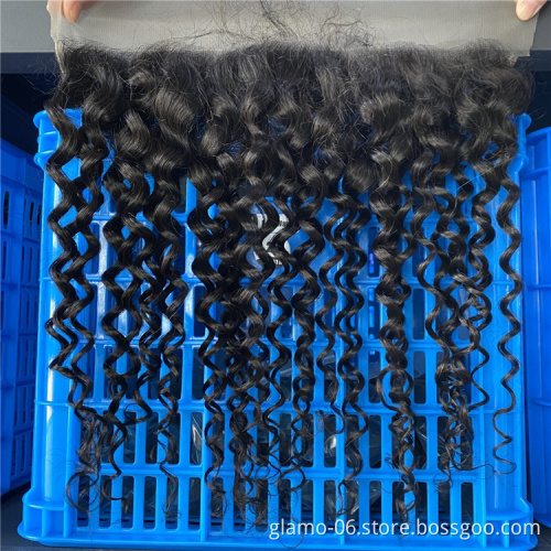 100% Virgin Brazilian Lace Frontal Closure 13X4,Indian Virgin Hair Wet And Wavy Closure,Closure With Baby Hair